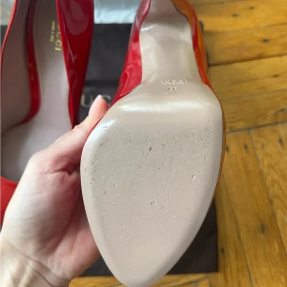 Gucci Red Patent Leather Heels - Picture 5 of 13